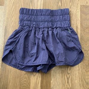 Free People Movement Women’s The Way Home Purple High Wasted Lined Shorts